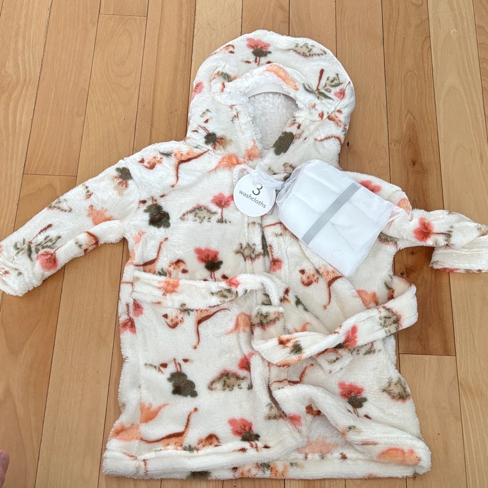 Floral Hooded Kids Pajama Robe